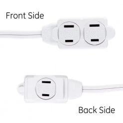 12 ft. 16/3 3-Outlet Polarized Extension Cord, White by GE 11 12 ft. 16/3 3-Outlet Polarized Extension Cord, White by GE -Home Electronics Shop white ge general purpose cords 51954 44 1000