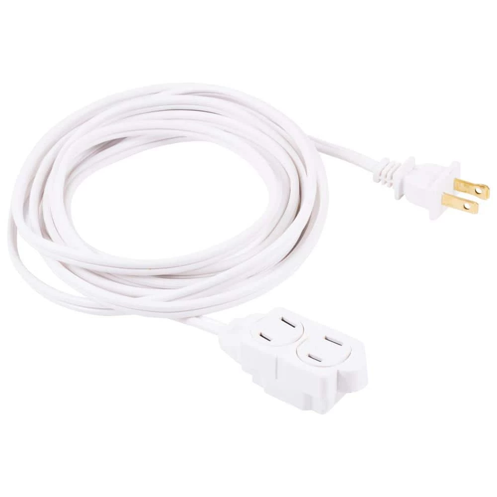 12 ft. 16/3 3-Outlet Polarized Extension Cord, White by GE 1 12 ft. 16/3 3-Outlet Polarized Extension Cord, White by GE