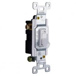 15 Amp 120-Volt 3-Way Household Toggle Switch - White by GE -Home Electronics Shop white ge light switches 54172 1f 1000