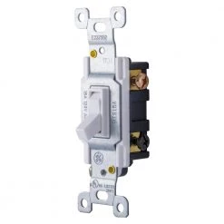 15 Amp 120-Volt 3-Way Household Toggle Switch - White by GE -Home Electronics Shop white ge light switches 54172 44 1000