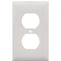White 1-Gang Duplex Outlet Wall Plate (1-Pack) by GE