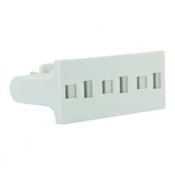 3-Outlet Wall Hugger Polarized Swivel Tap, White -Home Electronics Shop white ge plug adapters 54185 44 1000