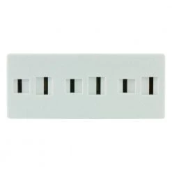 3-Outlet Wall Hugger Polarized Swivel Tap, White -Home Electronics Shop white ge plug adapters 54185 fa 1000