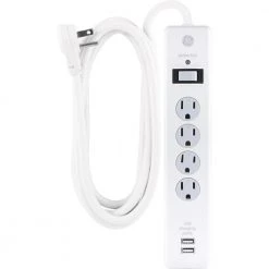 8 ft. Cord 4-Outlet 2 USB Port Surge Protector
