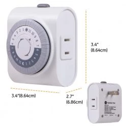 24-Hour Plug-In Big Button Timer by GE -Home Electronics Shop white ge timers 15076 fa 1000