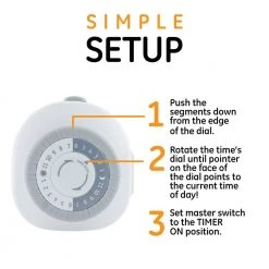 24-Hour Indoor Plug-In 1-Outlet Timer by GE -Home Electronics Shop white ge timers 15153 44 1000