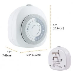 24-Hour Indoor Plug-In 1-Outlet Timer by GE -Home Electronics Shop white ge timers 15153 76 1000