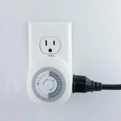 24-Hour Indoor Plug-In 1-Outlet Timer by GE -Home Electronics Shop white ge timers 15153 fa 1000