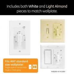 In-Wall Spring Wound Countdown Timer by GE -Home Electronics Shop white ge timers 15304 4f 1000