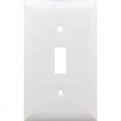 1 Toggle Switch Nylon Wall Plate - White by GE