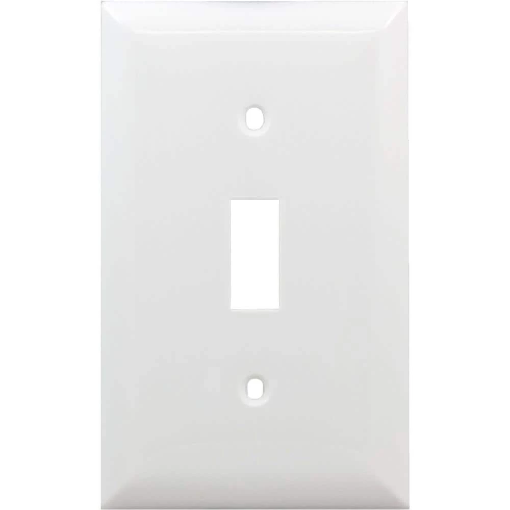 1 Toggle Switch Nylon Wall Plate - White by GE 1 1 Toggle Switch Nylon Wall Plate - White by GE