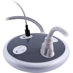 8 ft. 16/3 450J 3-Outlet 2 USB Surge Protector Power Strip, White/Gray -Home Electronics Shop white gray ge surge protectors 41386 1f 1000