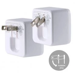 22.5-Watt Dual Port USB C and USB A Wall Charger -Home Electronics Shop white usb c and usb a ge tablets accessories 39931 4f 1000