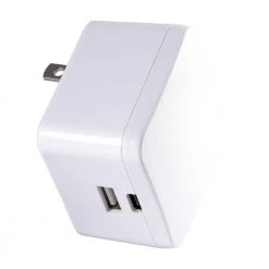 22.5-Watt Dual Port USB C and USB A Wall Charger