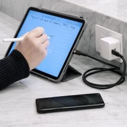 22.5-Watt Dual Port USB C and USB A Wall Charger -Home Electronics Shop white usb c and usb a ge tablets accessories 39931 fa 1000