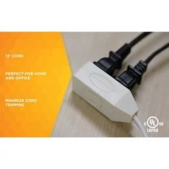 3 ft. 16/2 SPT-2 Indoor Light-Duty Flat Plug Extension Cord by Woods 15 3 ft. 16/2 SPT-2 Indoor Light-Duty Flat Plug Extension Cord by Woods -Home Electronics Shop white woods general purpose cords 2235 fa 1000