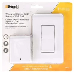 8-Amp Indoor Plug-In Wireless Wall Switch Light Control, White by Woods -Home Electronics Shop white woods light switches 59773wd 1d 1000