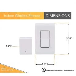 8-Amp Indoor Plug-In Wireless Wall Switch Light Control, White by Woods -Home Electronics Shop white woods light switches 59773wd a0 1000