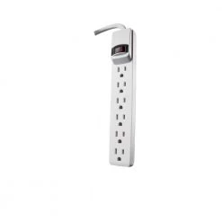 8 ft. 6-Outlet Power Strip with Power Light Indicator by Woods