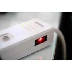 5 ft. 6-Outlet 1080-Joule Surge Protector Power Strip with Remote Control and Safety Covers by Woods -Home Electronics Shop white woods power strips 41715 fa 1000