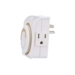 15-Amp 24-Hour Indoor Plug-In Lamp and Appliance Single-Outlet Mechanical Timer, White by Woods -Home Electronics Shop white woods timers 50001wd 1f 1000