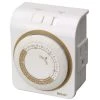 15-Amp 24-Hour Indoor Plug-In Lamp and Appliance Single-Outlet Mechanical Timer, White by Woods