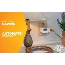 10 Amp Indoor Plug-In Daily Lamp Slim Fit Simple Set Single-Outlet Digital Timer, White (2-Pack) by Woods 13 10 Amp Indoor Plug-In Daily Lamp Slim Fit Simple Set Single-Outlet Digital Timer, White (2-Pack) by Woods -Home Electronics Shop white woods timers 50007wd 1f 1000