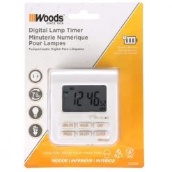 10-Amp 7-Day Indoor Plug-In Lamp and Appliance Single-Outlet Digital Timer, White by Woods -Home Electronics Shop white woods timers 50008wd c3 1000