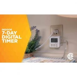 10-Amp 7-Day Indoor Plug-In Lamp and Appliance Single-Outlet Digital Timer, White by Woods -Home Electronics Shop white woods timers 50008wd fa 1000