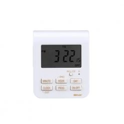 15-Amp 7-Day Indoor Plug-In Heavy-Duty Dual-Outlet Digital Timer, White by Woods