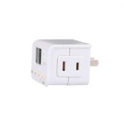 10-Amp Indoor Plug-In Daily Lamp Slim Fit Simple Set Single-Outlet Digital Timer, White by Woods -Home Electronics Shop white woods timers 50027wd 1f 1000