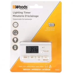 10-Amp Indoor Plug-In Daily Lamp Slim Fit Simple Set Single-Outlet Digital Timer, White by Woods -Home Electronics Shop white woods timers 50027wd c3 1000