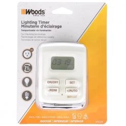15-Amp 7-Day Indoor Plug-In Astronomical Dual-Outlet Digital Timer, White by Woods -Home Electronics Shop white woods timers 50029wd c3 1000