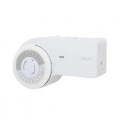 24 Hour Heavy Duty Indoor Plug-In Grounded Outlet Mechanical Timer by Woods