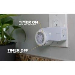 24 Hour Heavy Duty Indoor Plug-In Grounded Outlet Mechanical Timer by Woods -Home Electronics Shop white woods timers 50102wd 77 1000
