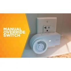 24 Hour Heavy Duty Indoor Plug-In Grounded Outlet Mechanical Timer by Woods -Home Electronics Shop white woods timers 50102wd a0 1000