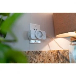 24 Hour Heavy Duty Indoor Plug-In Grounded Outlet Mechanical Timer with Nightlight by Woods -Home Electronics Shop white woods timers 50104wd 44 1000