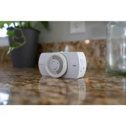 24 Hour Heavy Duty Indoor Plug-In Grounded Outlet Mechanical Timer with Nightlight by Woods -Home Electronics Shop white woods timers 50104wd fa 1000