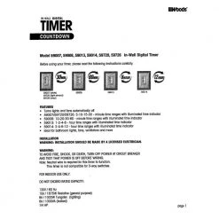 15 Amp 5-10-15-30 Minute In-Wall Countdown Digital Timer Switch, White by Woods -Home Electronics Shop white woods timers 59007wd 44 1000