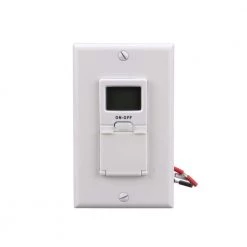 15-Amp 7-Day In-Wall Programmable Digital Timer Switch, White by Woods