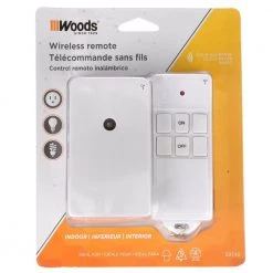 13-Amp Indoor Plug-In Wireless Remote Outlet Control, White by Woods -Home Electronics Shop white woods timers 59743wd 4f 1000