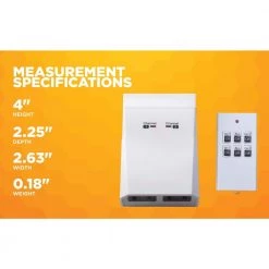 15-Amp Indoor Plug-In Wireless Remote Dual-Outlet Appliance Control, White by Woods -Home Electronics Shop white woods timers 59780wd fa 1000