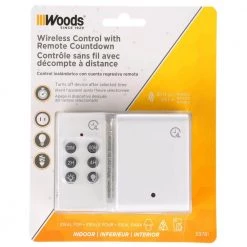 8-Amp 4-Hour Indoor Plug-In Wireless Remote Countdown Control Timer, White by Woods -Home Electronics Shop white woods timers 59781wd 1f 1000