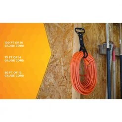 150 ft. 16/3 AWG Carry Strap for Cords, Black by Woods -Home Electronics Shop woods extension cord accessories 22802 1f 1000