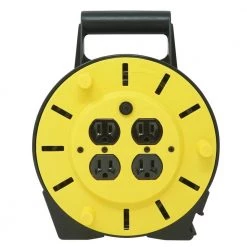 25 ft. 16/3 Multi-Outlet (4) Portable Extension Cord Reel Power Station by Woods