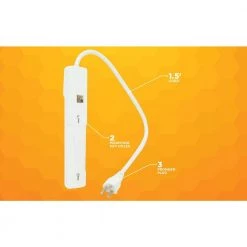 6-Outlet Power Strip with 1.5 ft. Cord by Woods 9 6-Outlet Power Strip with 1.5 ft. Cord by Woods -Home Electronics Shop woods power strips 41345 1f 1000