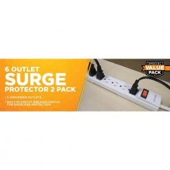 6-Outlet Power Strip (2-Pack) by Woods -Home Electronics Shop woods power strips 41346 40 1000
