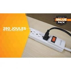6-Outlet Power Strip (2-Pack) by Woods -Home Electronics Shop woods power strips 41346 44 1000