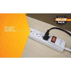 6-Outlet Power Strip (2-Pack) by Woods -Home Electronics Shop woods power strips 41346 66 1000