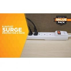 6-Outlet Power Strip (2-Pack) by Woods -Home Electronics Shop woods power strips 41346 c3 1000